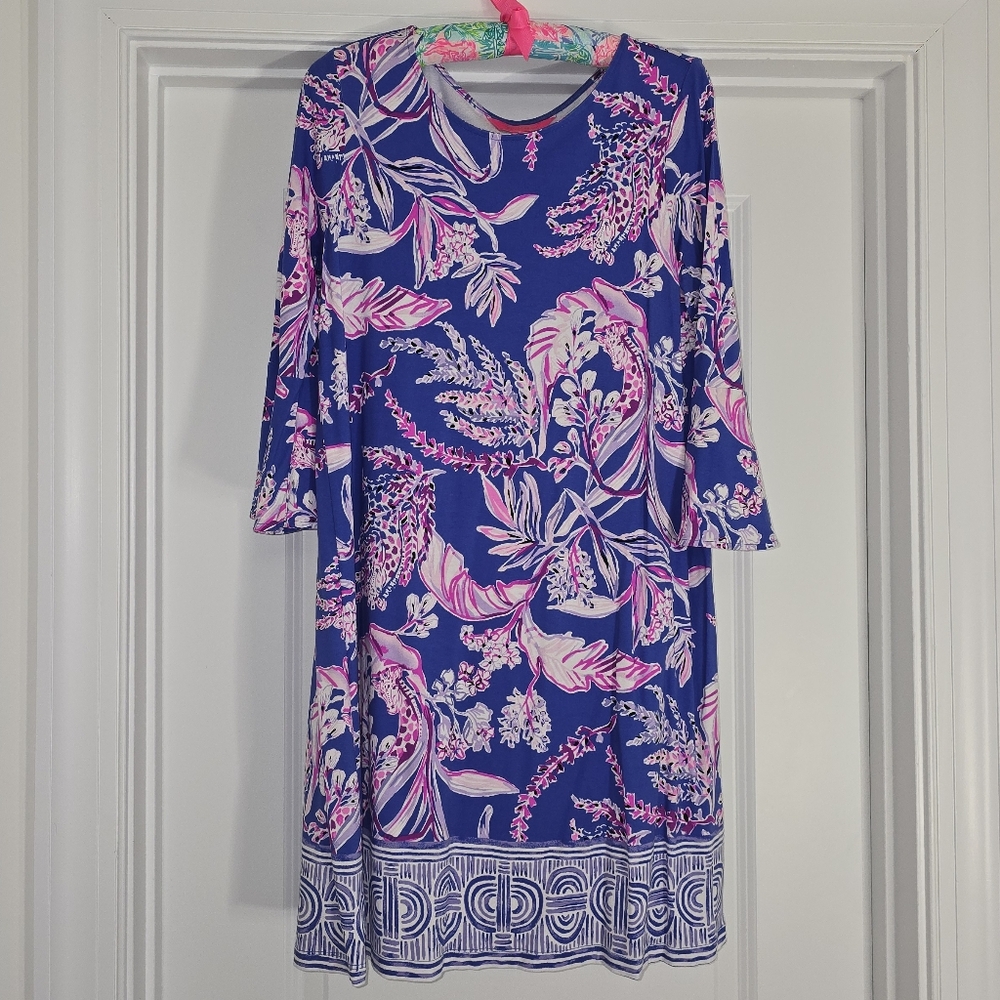 Lilly Pulitzer Long Sleeve Dress - Purple and Pink Floral